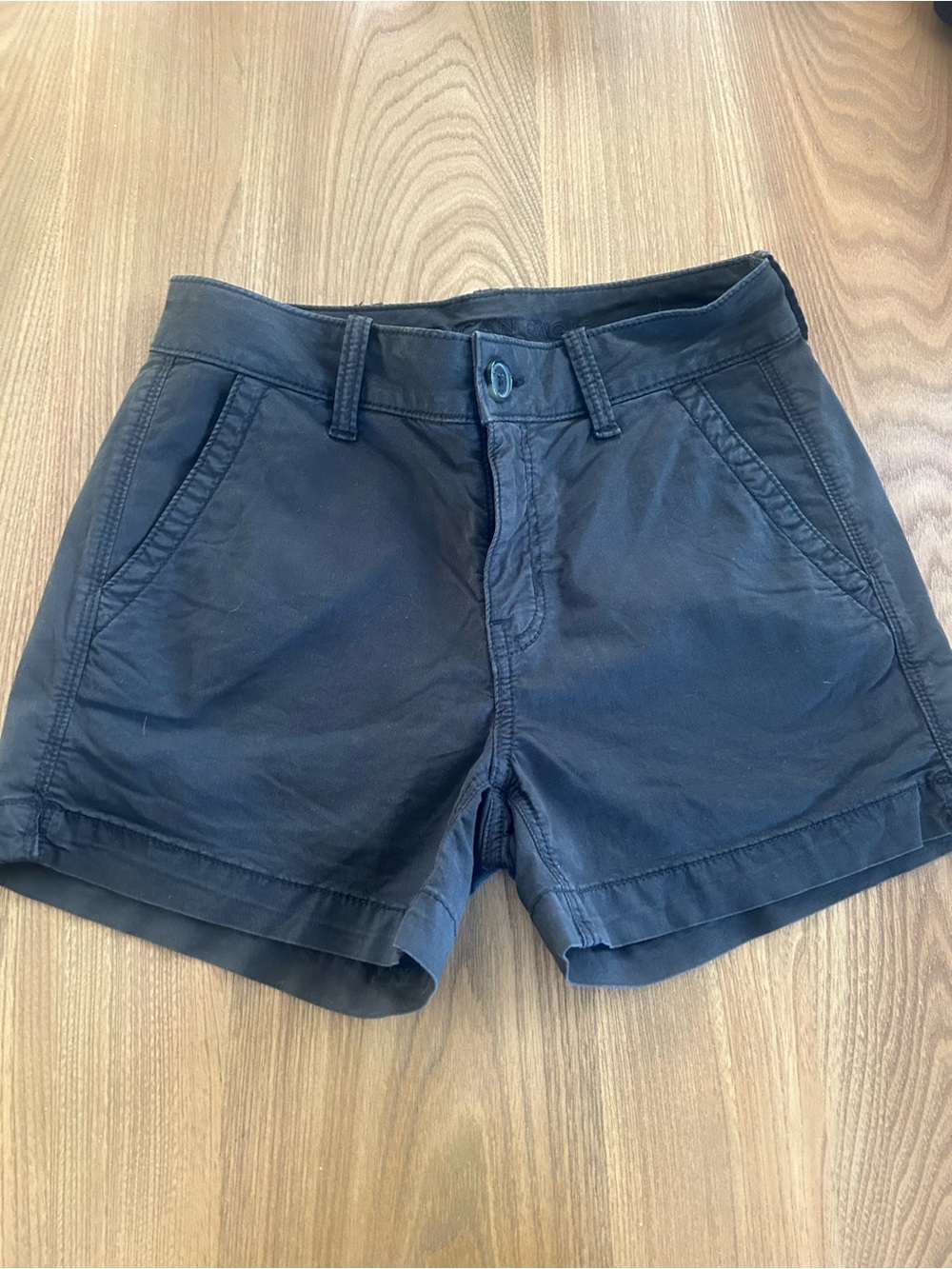 American Eagle Outfitters Black High-Waist Cotton Shorts